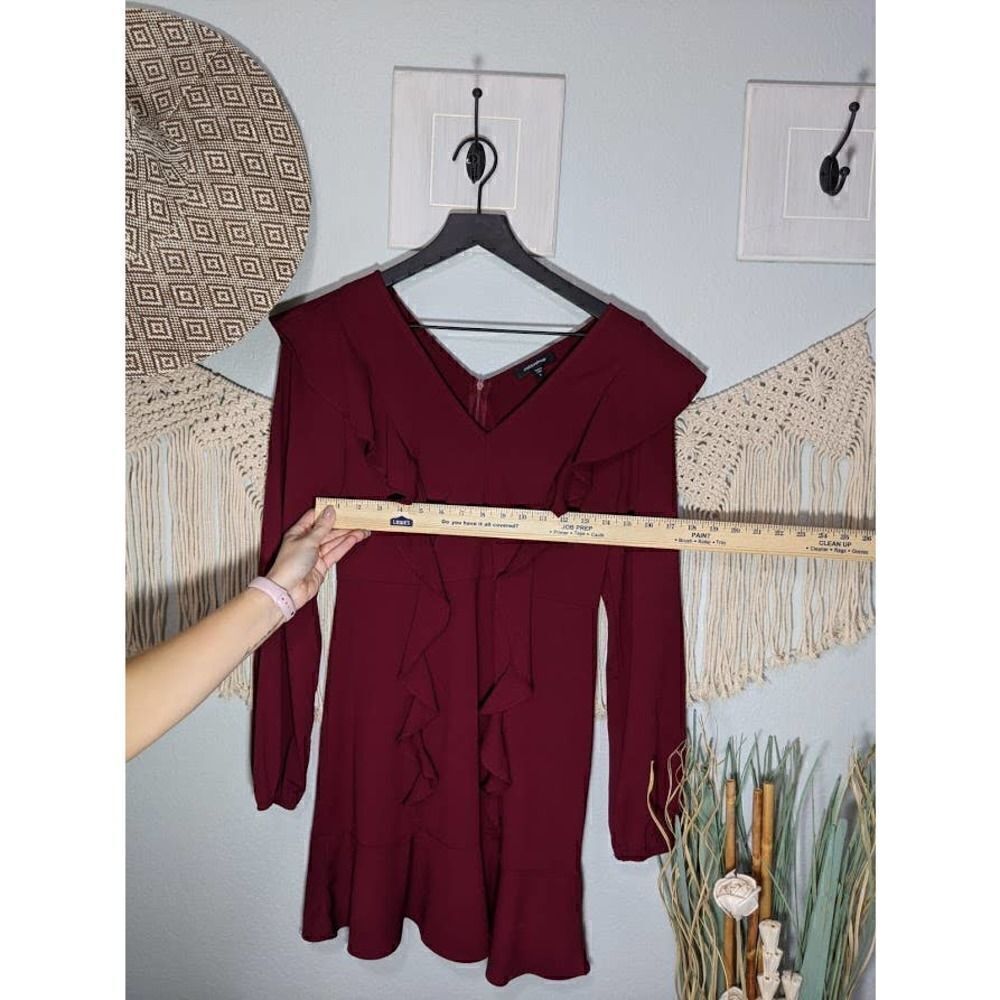 Mittoshop Ruffle Maroon Dress - Picture 7 of 16